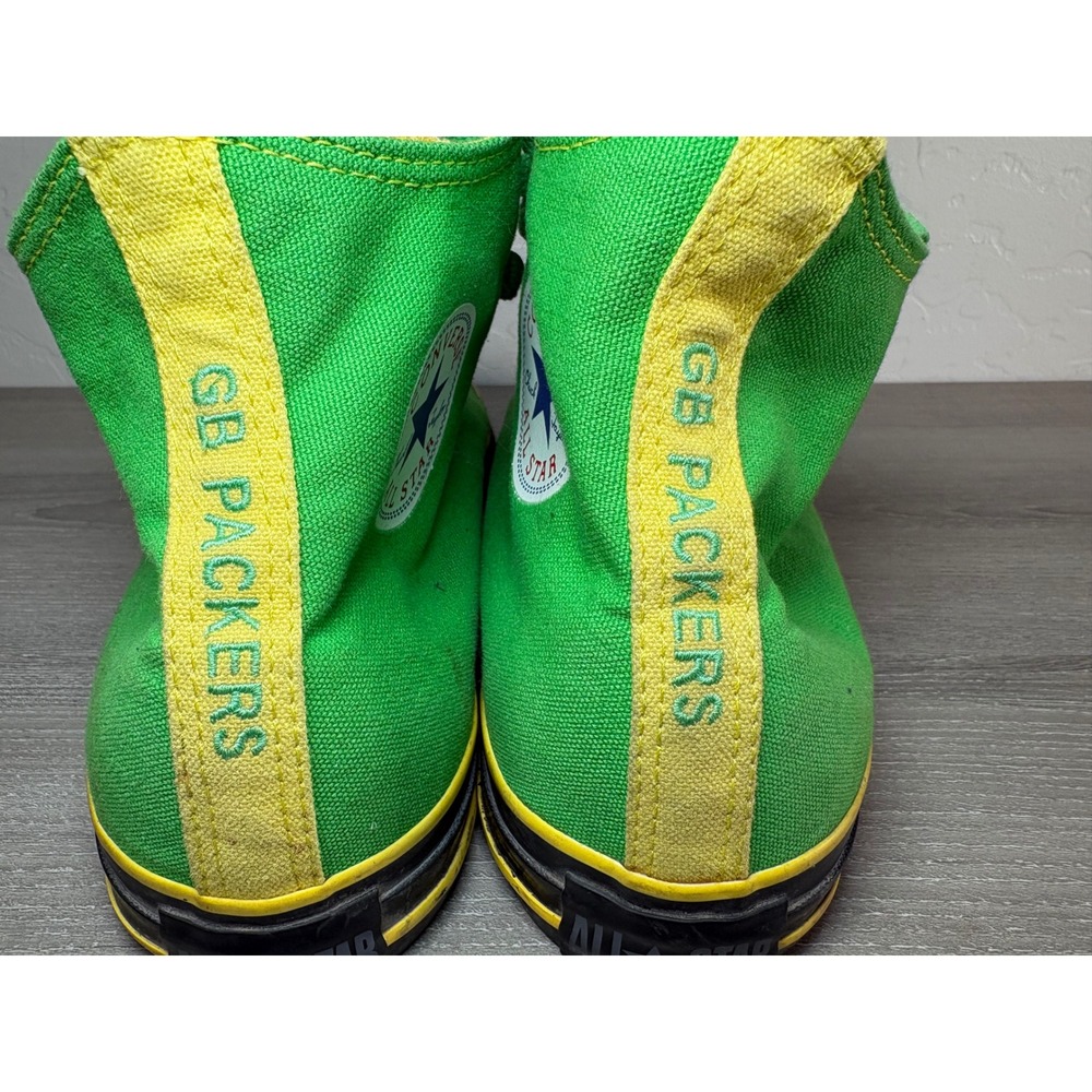 Converse Chuck Taylor All Star High Top Green Yellow‎ GB Packers Mens 11.5 - Picture 6 of 8